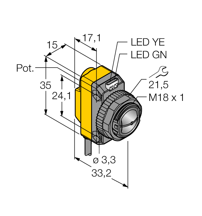 QS18VP6CV45 W/30