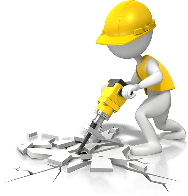 Image of a comic-style construction worker