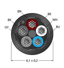 Thumbnail for CABLE5X0.34-SH-PVC-BK-100M/TEL