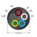 CABLE(4+1)X0.34-XX-PVC-BK-500M/TEL