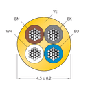 CABLE4X0.34-XX-PUR-YE-100M/TXY