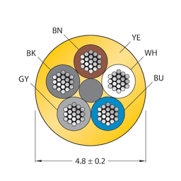 Thumbnail for CABLE5X0.34-XX-PVC-YE-100M/TEY