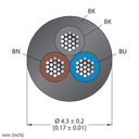CABLE3X0.34-XX-PVC-BK-500M/TEL