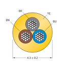 CABLE3X0.34-XX-PVC-YE-500M/TEY