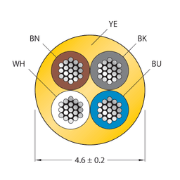 Thumbnail for CABLE4X0.34-XX-PVC-YE-500M/TEY