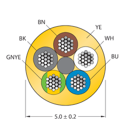 Thumbnail for CABLE(4+1)X0.34-XX-PVC-YE-500M/TEY