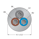 CABLE3X0.34-XX-PUR-GY-500M/TXG