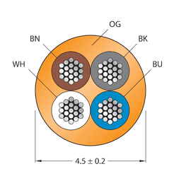 Thumbnail for CABLE4X0.34-XX-PUR-OG-100M/TXO