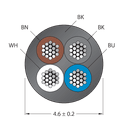 CABLE4X0.34-XX-PVC-BK-100M/TEL