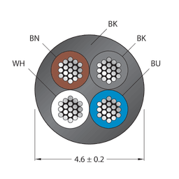 Thumbnail for CABLE4X0.34-XX-PVC-BK-100M/TEL
