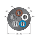 CABLE5X0.34-XX-PVC-BK-100M/TEL