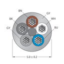 CABLE5X0.34-XX-PVC-GY-100M/TEG