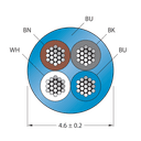 CABLE4X0.34-XX-PVC-BU-100M/TEB