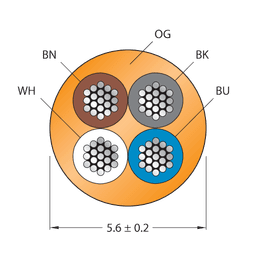 Thumbnail for CABLE4X0.34-XX-PUR-OG-100M/TXO3701