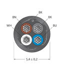 CABLE4X0.34-SH-PUR-BK-500M/TXL