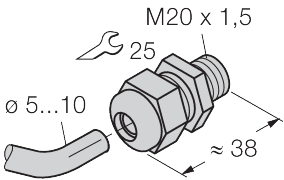 STRM M20X1.5 SCHWARZ